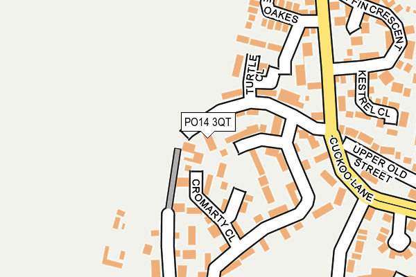 PO14 3QT map - OS OpenMap – Local (Ordnance Survey) PO14 3QT map - OS OpenMap – Local (Ordnance Survey)