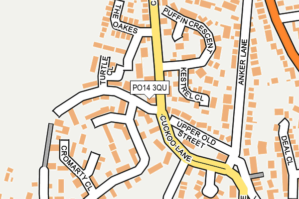 PO14 3QU map - OS OpenMap – Local (Ordnance Survey) PO14 3QU map - OS OpenMap – Local (Ordnance Survey)