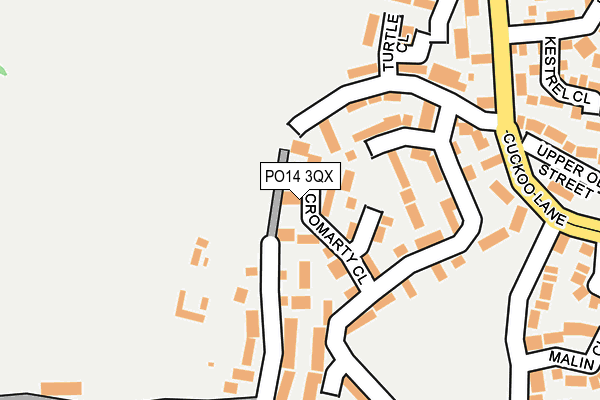 PO14 3QX map - OS OpenMap – Local (Ordnance Survey) PO14 3QX map - OS OpenMap – Local (Ordnance Survey)