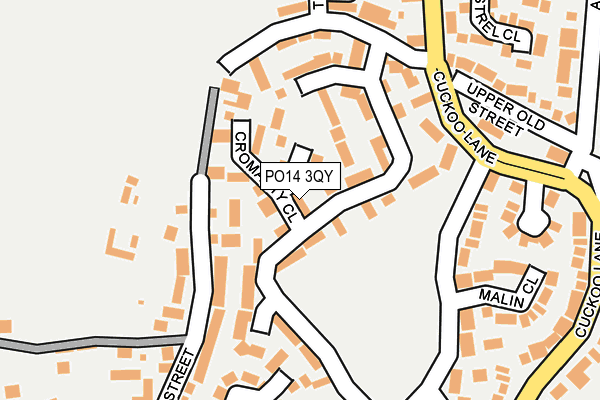 PO14 3QY map - OS OpenMap – Local (Ordnance Survey) PO14 3QY map - OS OpenMap – Local (Ordnance Survey)