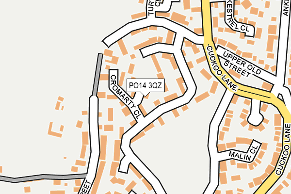 PO14 3QZ map - OS OpenMap – Local (Ordnance Survey) PO14 3QZ map - OS OpenMap – Local (Ordnance Survey)