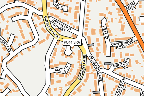 PO14 3RA map - OS OpenMap – Local (Ordnance Survey) PO14 3RA map - OS OpenMap – Local (Ordnance Survey)
