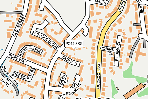 PO14 3RG map - OS OpenMap – Local (Ordnance Survey) PO14 3RG map - OS OpenMap – Local (Ordnance Survey)