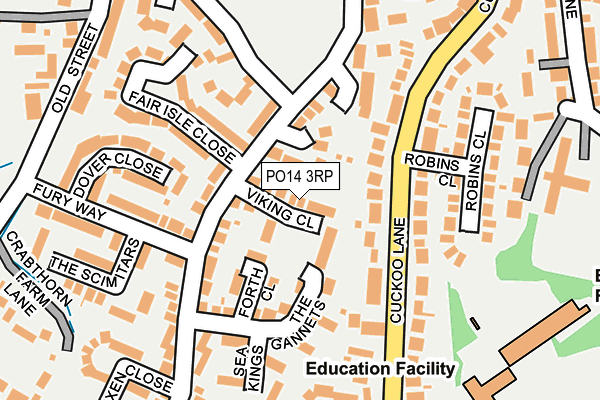 PO14 3RP map - OS OpenMap – Local (Ordnance Survey) PO14 3RP map - OS OpenMap – Local (Ordnance Survey)