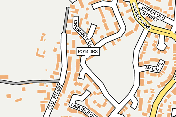 PO14 3RS map - OS OpenMap – Local (Ordnance Survey) PO14 3RS map - OS OpenMap – Local (Ordnance Survey)