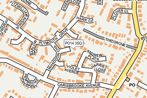 PO14 3SQ map - OS OpenMap – Local (Ordnance Survey) PO14 3SQ map - OS OpenMap – Local (Ordnance Survey)