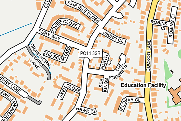 PO14 3SR map - OS OpenMap – Local (Ordnance Survey) PO14 3SR map - OS OpenMap – Local (Ordnance Survey)