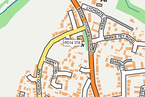 PO14 3TA map - OS OpenMap – Local (Ordnance Survey) PO14 3TA map - OS OpenMap – Local (Ordnance Survey)