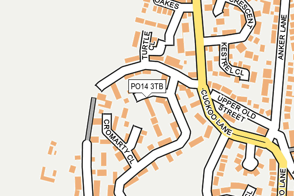 PO14 3TB map - OS OpenMap – Local (Ordnance Survey) PO14 3TB map - OS OpenMap – Local (Ordnance Survey)