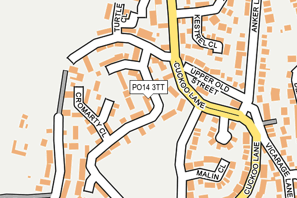 PO14 3TT map - OS OpenMap – Local (Ordnance Survey) PO14 3TT map - OS OpenMap – Local (Ordnance Survey)