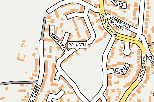 PO14 3TU map - OS OpenMap – Local (Ordnance Survey) PO14 3TU map - OS OpenMap – Local (Ordnance Survey)