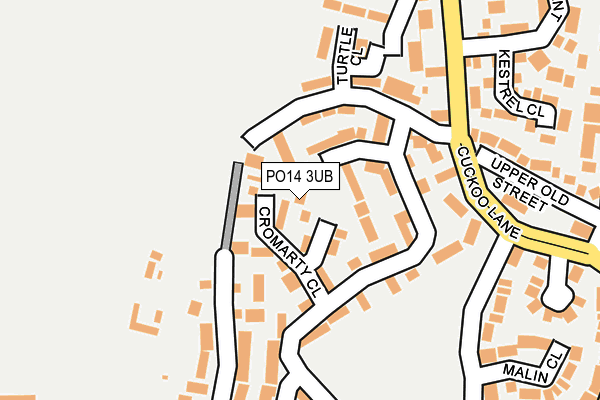 PO14 3UB map - OS OpenMap – Local (Ordnance Survey) PO14 3UB map - OS OpenMap – Local (Ordnance Survey)
