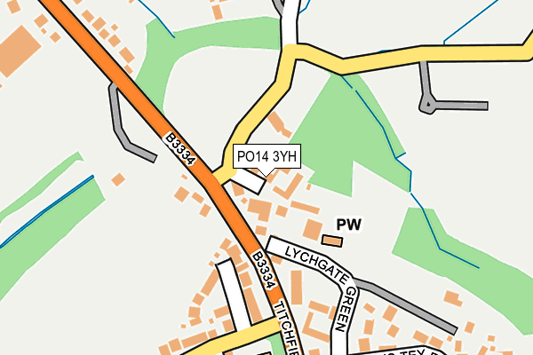 PO14 3YH map - OS OpenMap – Local (Ordnance Survey) PO14 3YH map - OS OpenMap – Local (Ordnance Survey)