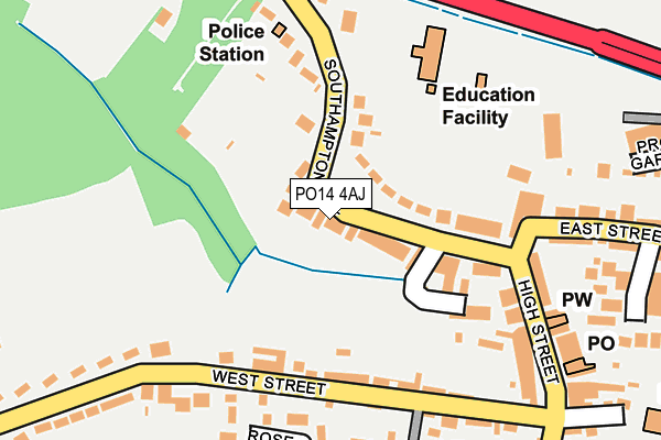PO14 4AJ map - OS OpenMap – Local (Ordnance Survey) PO14 4AJ map - OS OpenMap – Local (Ordnance Survey)