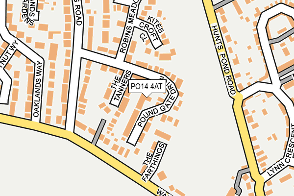 PO14 4AT map - OS OpenMap – Local (Ordnance Survey) PO14 4AT map - OS OpenMap – Local (Ordnance Survey)