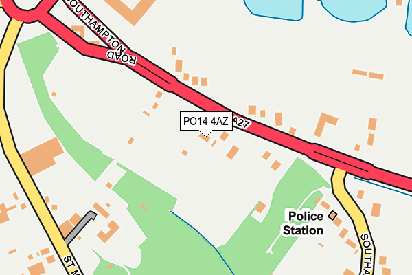 PO14 4AZ map - OS OpenMap – Local (Ordnance Survey) PO14 4AZ map - OS OpenMap – Local (Ordnance Survey)