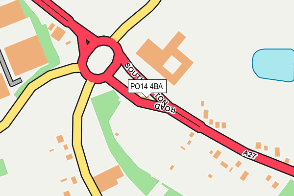 PO14 4BA map - OS OpenMap – Local (Ordnance Survey) PO14 4BA map - OS OpenMap – Local (Ordnance Survey)