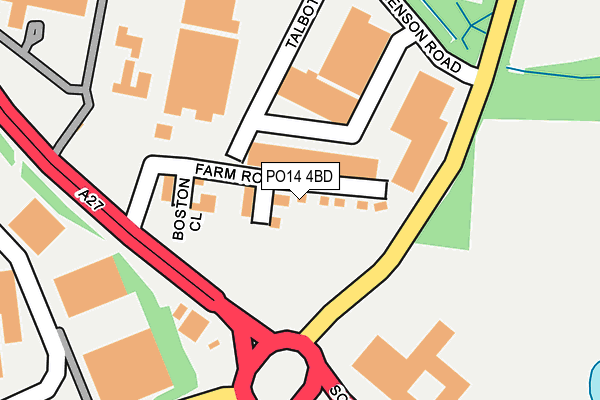 PO14 4BD map - OS OpenMap – Local (Ordnance Survey) PO14 4BD map - OS OpenMap – Local (Ordnance Survey)