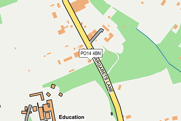 PO14 4BN map - OS OpenMap – Local (Ordnance Survey) PO14 4BN map - OS OpenMap – Local (Ordnance Survey)