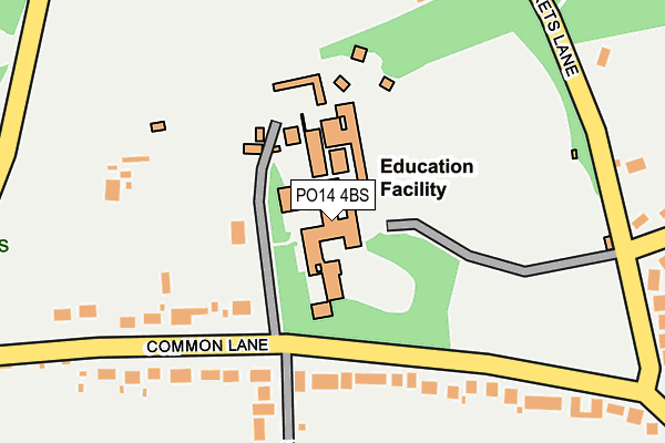 PO14 4BS map - OS OpenMap – Local (Ordnance Survey) PO14 4BS map - OS OpenMap – Local (Ordnance Survey)
