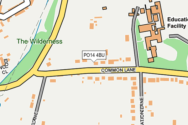 PO14 4BU map - OS OpenMap – Local (Ordnance Survey) PO14 4BU map - OS OpenMap – Local (Ordnance Survey)