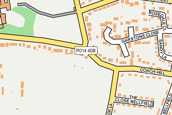 PO14 4DB map - OS OpenMap – Local (Ordnance Survey) PO14 4DB map - OS OpenMap – Local (Ordnance Survey)