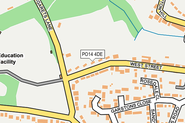 PO14 4DE map - OS OpenMap – Local (Ordnance Survey) PO14 4DE map - OS OpenMap – Local (Ordnance Survey)