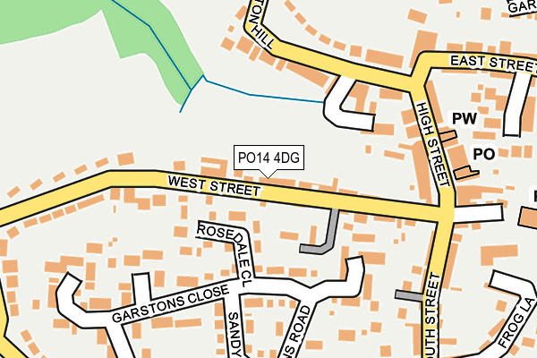 PO14 4DG map - OS OpenMap – Local (Ordnance Survey) PO14 4DG map - OS OpenMap – Local (Ordnance Survey)