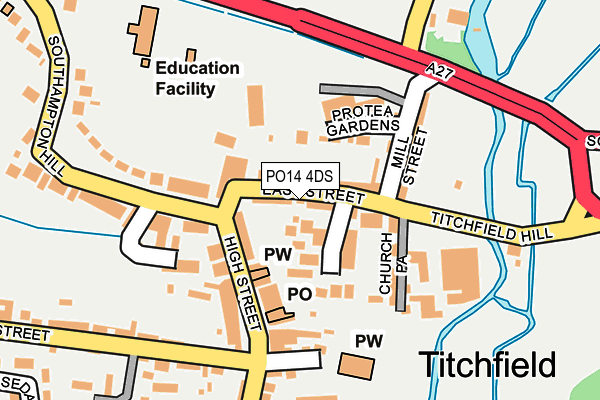 PO14 4DS map - OS OpenMap – Local (Ordnance Survey) PO14 4DS map - OS OpenMap – Local (Ordnance Survey)