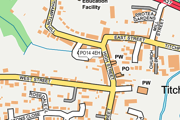 PO14 4EH map - OS OpenMap – Local (Ordnance Survey) PO14 4EH map - OS OpenMap – Local (Ordnance Survey)
