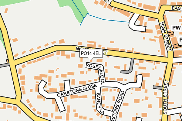 PO14 4EL map - OS OpenMap – Local (Ordnance Survey) PO14 4EL map - OS OpenMap – Local (Ordnance Survey)
