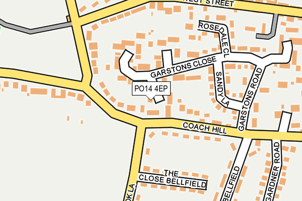 PO14 4EP map - OS OpenMap – Local (Ordnance Survey) PO14 4EP map - OS OpenMap – Local (Ordnance Survey)