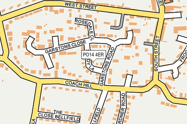PO14 4ER map - OS OpenMap – Local (Ordnance Survey) PO14 4ER map - OS OpenMap – Local (Ordnance Survey)