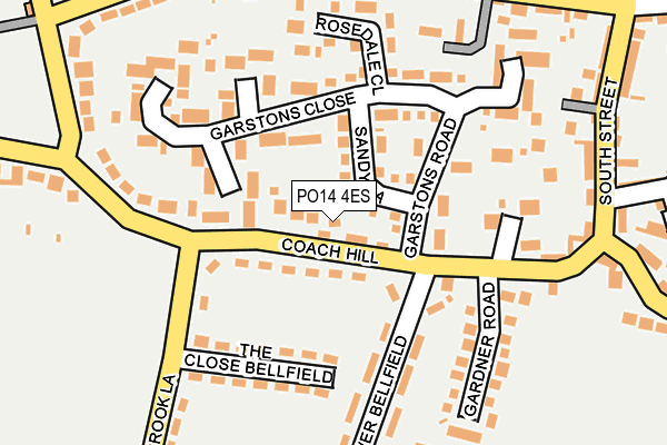 PO14 4ES map - OS OpenMap – Local (Ordnance Survey) PO14 4ES map - OS OpenMap – Local (Ordnance Survey)