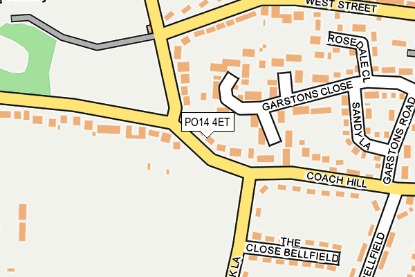 PO14 4ET map - OS OpenMap – Local (Ordnance Survey) PO14 4ET map - OS OpenMap – Local (Ordnance Survey)