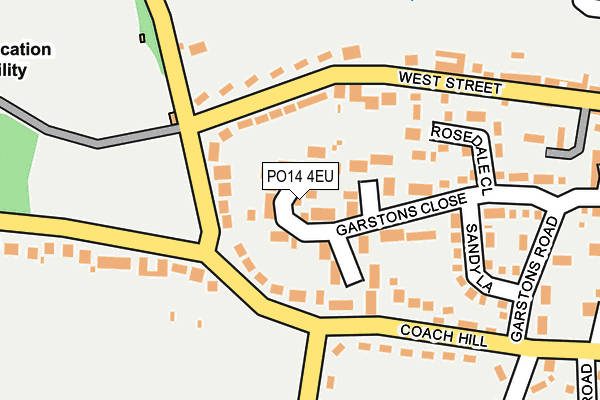 PO14 4EU map - OS OpenMap – Local (Ordnance Survey) PO14 4EU map - OS OpenMap – Local (Ordnance Survey)