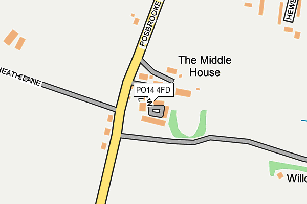 PO14 4FD map - OS OpenMap – Local (Ordnance Survey) PO14 4FD map - OS OpenMap – Local (Ordnance Survey)