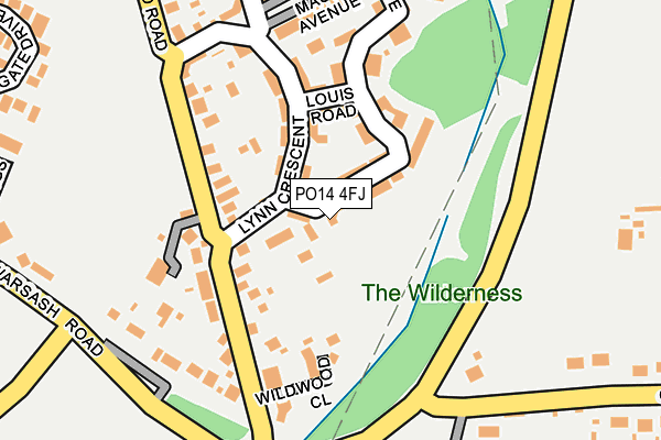 PO14 4FJ map - OS OpenMap – Local (Ordnance Survey) PO14 4FJ map - OS OpenMap – Local (Ordnance Survey)
