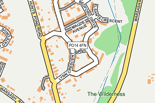 PO14 4FN map - OS OpenMap – Local (Ordnance Survey) PO14 4FN map - OS OpenMap – Local (Ordnance Survey)