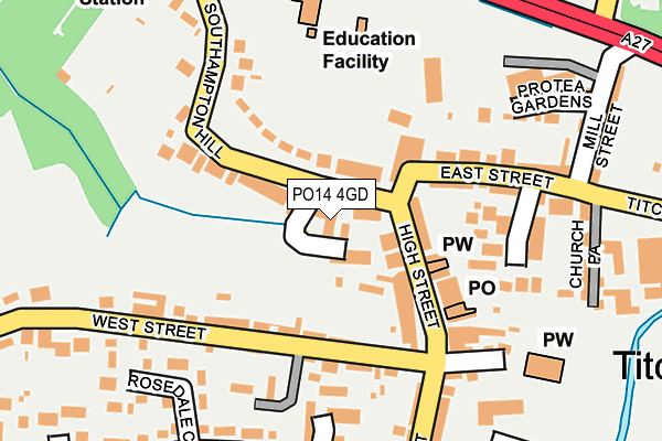PO14 4GD map - OS OpenMap – Local (Ordnance Survey) PO14 4GD map - OS OpenMap – Local (Ordnance Survey)