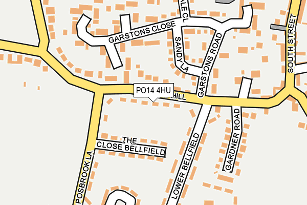 PO14 4HU map - OS OpenMap – Local (Ordnance Survey) PO14 4HU map - OS OpenMap – Local (Ordnance Survey)