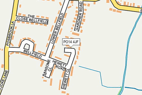 PO14 4JF map - OS OpenMap – Local (Ordnance Survey) PO14 4JF map - OS OpenMap – Local (Ordnance Survey)