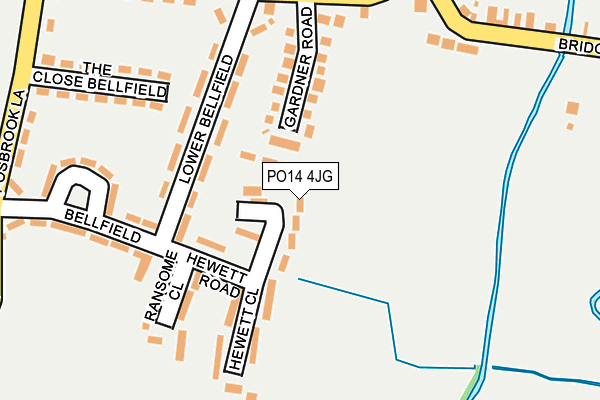 PO14 4JG map - OS OpenMap – Local (Ordnance Survey) PO14 4JG map - OS OpenMap – Local (Ordnance Survey)