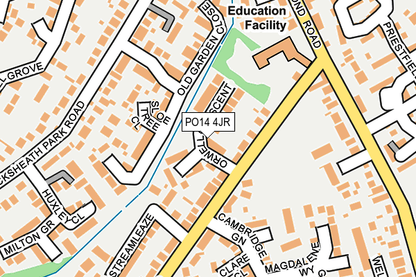 PO14 4JR map - OS OpenMap – Local (Ordnance Survey) PO14 4JR map - OS OpenMap – Local (Ordnance Survey)