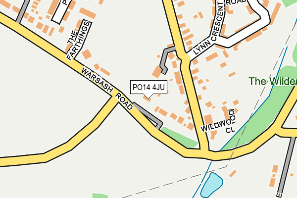 PO14 4JU map - OS OpenMap – Local (Ordnance Survey)