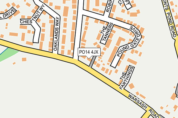 PO14 4JX map - OS OpenMap – Local (Ordnance Survey) PO14 4JX map - OS OpenMap – Local (Ordnance Survey)