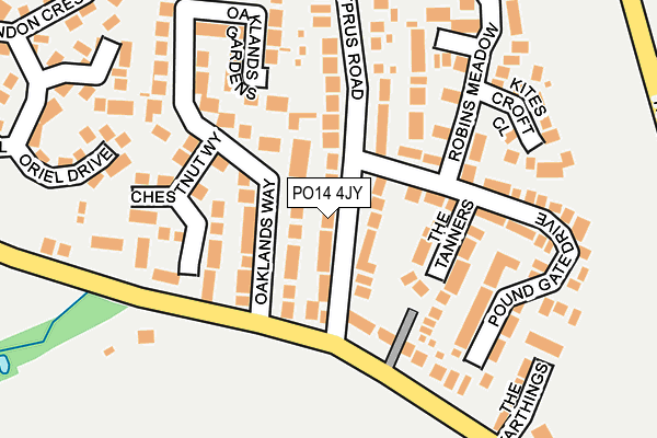 PO14 4JY map - OS OpenMap – Local (Ordnance Survey) PO14 4JY map - OS OpenMap – Local (Ordnance Survey)