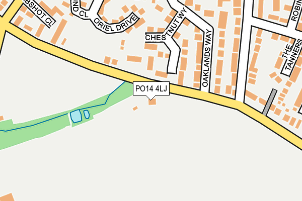PO14 4LJ map - OS OpenMap – Local (Ordnance Survey) PO14 4LJ map - OS OpenMap – Local (Ordnance Survey)
