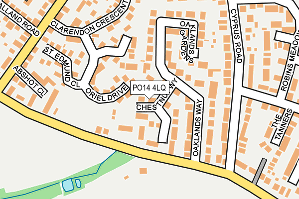PO14 4LQ map - OS OpenMap – Local (Ordnance Survey) PO14 4LQ map - OS OpenMap – Local (Ordnance Survey)