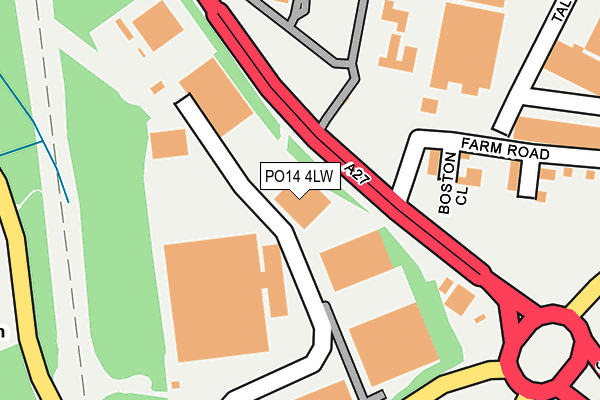 PO14 4LW map - OS OpenMap – Local (Ordnance Survey) PO14 4LW map - OS OpenMap – Local (Ordnance Survey)